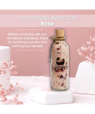 Rose Himalayan Bath Salt 300g - Luxurious Relaxation & Skin Care | Soothing Pink Himalayan Salt Infused with Rose Petals - Buy Online on GoSupps.com