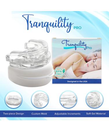 Tranquility PRO 2.0 Anti-Snoring Mouth Guard - Adjustable Night Time Teeth Mouthguard for Bruxism & Stop Snoring - Custom Fit & Molding - Buy Online on GoSupps.com