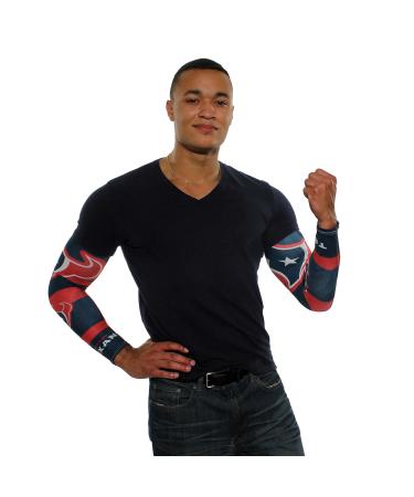 Littlearth NFL Game Day Strong Arms, Set of 2 - Tattoo Sleeves - Costume, , Houston Texans 17 wrist to bicep Team Color