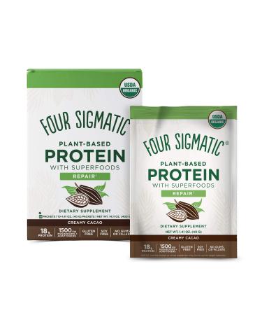 Four Sigmatic Plant-Based Protein with Superfoods Creamy Cacao 10 Packets 1.41 oz (40 g)