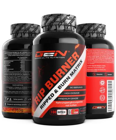 RIP - high -dose formula - 180 capsules - Citrus aurantium + green tea extract + raspberry ketone + caffeine + l -carnitine + black pepper extract - laboratory test - vegan - Buy Online on GoSupps.com