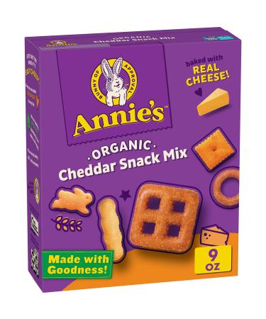Annie's Organic Cheddar Snack Mix With Assorted Crackers and Pretzels, 9 oz