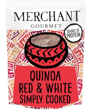 Merchant Gourmet Cooked Red & White Quinoa - Source of Protein & Fiber Vegan Healthy Rice Alternative Pack of 6 x 250g Ready-to-eat Pouches - Buy Online on GoSupps.com