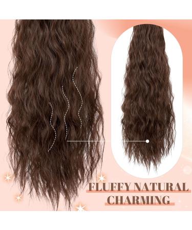 Rich Choices Ponytail Extension 32 Inch Extra Long Curly Hair Extensions Drawstring Ponytail Hair Extensions Afro Pony Tails Extensions Wavy Hairpieces - Medium Brown 32 Inch Medium Brown - Buy Online on GoSupps.com