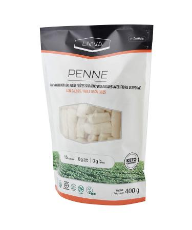 Liviva Organic Shirataki Oat Fiber Penne - Low Calorie Pasta, 400g - Buy Online on GoSupps.com