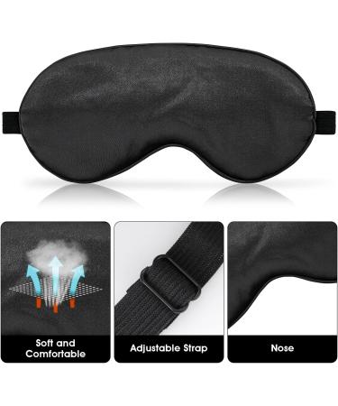 WLLHYF 3 Pack Silk Sleep Eye Mask for Women - Soft & Smooth, Adjustable, Blocking Out Light - Buy Online on GoSupps.com