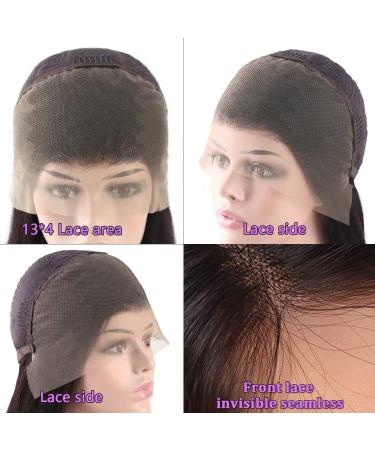 ALLMAY Straight Lace Front Human Hair Wig 22 Inch - 13X4 Lace Frontal, Pre-Plucked, 150% Density, Brazilian Virgin Hair for Black Women - Natural Color, Glueless - Buy Online on GoSupps.com