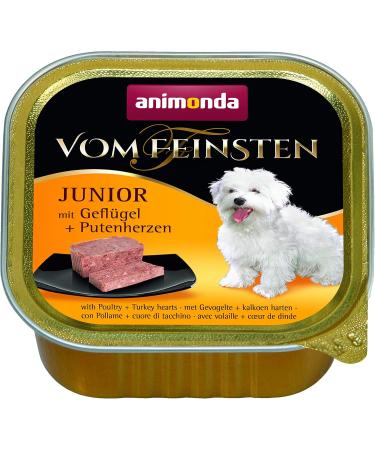 Buy Animonda Junior Wet Dog Food - Poultry & Turkey Hearts - 6 x 150g - Premium Nutrition for Growing Dogs - Buy Online on GoSupps.com