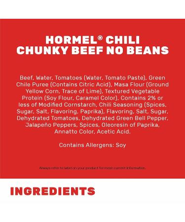 Hormel Chunky No Beans Chili 15oz - Hearty & Flavorful - Buy Online on GoSupps.com