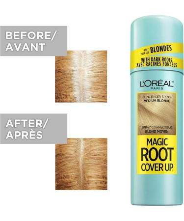 L'Oreal Paris Magic Root Cover Up Temporary Hair Color Light Brown Instant Root Concealer Spray Hair Dye Duo Pack 2x57g Medium Blonde 57 g (Pack of 2) - Buy Online on GoSupps.com