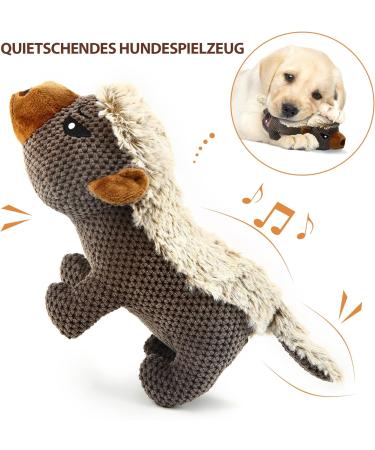 Iokheira Squeaking Dog Toys for Large Dogs | Cuddly Crinkle Toys for Puppies & Medium Dogs | Beige Brown Honeydachs - Buy Online on GoSupps.com