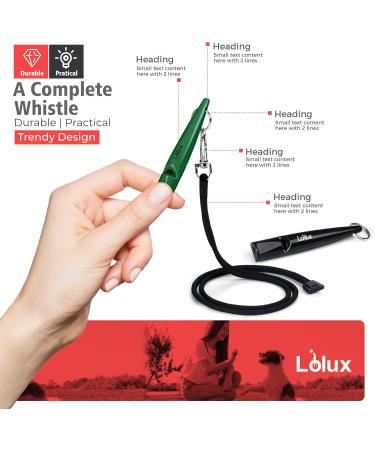 LIOLUX Dog Whistles with Klicker & Lanyard - Professional Training Pipe for Dogs | Loud & Clear R tter Call in Kaitoke Gr n/Schwarz - Buy Online on GoSupps.com