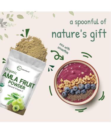 Organic Amla Powder (Amalaki) 32oz | Rich in Vitamin C Antioxidants | India Origin Gooseberry Powder for Immune Digestive & Skin Health | Non-GMO Vegan Keto Friendly - Buy Online on GoSupps.com