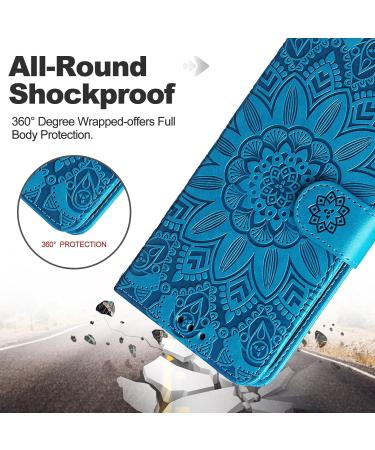 Shop SRISHP Blue PU Leather Flip Wallet Case for Oppo A74 5G & A54 5G | Magnetic Folding Cover for OnePlus Nord N200 - International Shipping Available - Buy Online on GoSupps.com