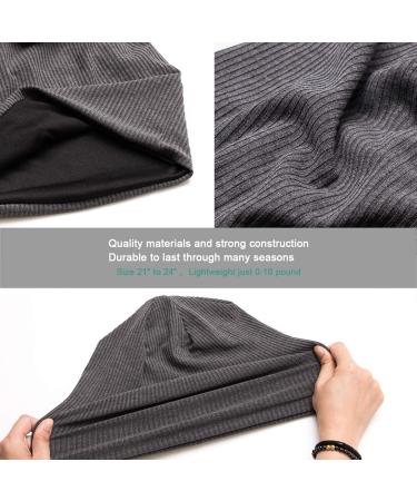 SD Shadow Domain Trendy Stylish Black Striped Beanie - Quality Knit, Breathable & Elastic Skull Cap - Buy Online on GoSupps.com