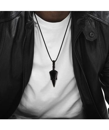 Top Plaza Black Obsidian Reiki Healing Crystal Pendant Necklace - Adjustable Gemstone Jewelry for Women Men - Buy Online on GoSupps.com