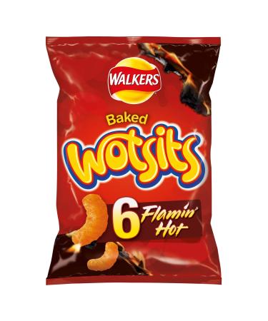 Walkers Walkers Wotsits Flamin Hot Snacks 16g (Pack of 6)
