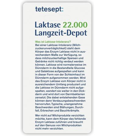 Tetesept Lactase 22 000 Tablets - Fast Relief for Lactose Intolerance | 40-Count Dietary Supplement for Digestive Health - Buy Online on GoSupps.com