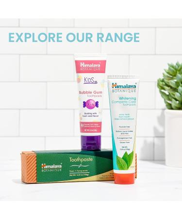 Himalaya Botanique Neem & Pomegranate Toothpaste 5.29 oz - Fluoride Free | Brighter Teeth & Fresh Breath - Buy Online on GoSupps.com