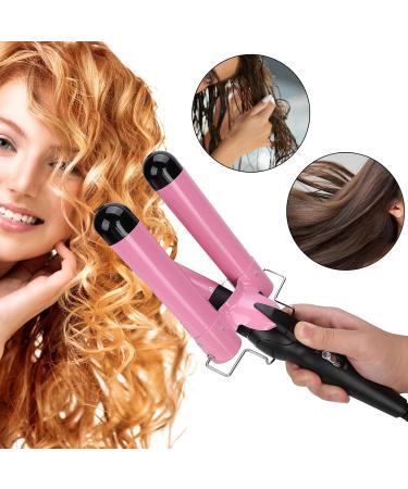 Professional Hair Curler - 3 Barrel Curling Iron Wand | 32mm Dual Voltage Ceramic Waver for Instant Curls | Crimping Tool for Long & Short Hair - Fast Heat Up US Plug - Buy Online on GoSupps.com