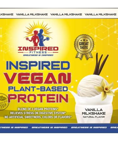 Shop Inspired Vegan Vanilla Plant-Based Protein - 2lb with 24G Protein | Healthy & Delicious - Buy Online on GoSupps.com