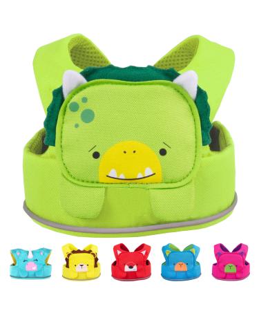 Trunki ToddlePak - Fuss Free Baby Walking Reins And Toddler Safety Harness Dudley Dinosaur (Green) Green Dudley Dinosaur One Size