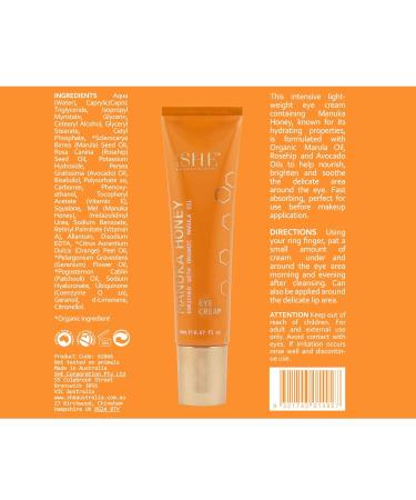 Om SHE Aromatherapy Manuka Honey Eye Cream - Nourish & Revitalize Your Skin | International Shipping Available - Buy Online on GoSupps.com