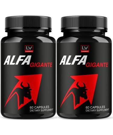 (2 Pack) Alfa Gigante Capsules Alfa Gigante Alfa Gigante Pills Alfa Gigante All Natural Pills Alfa Gigante Advanced Formula Alfa Gigante Pill Formula Capsules Reviews 120 Capsules for 2 Months