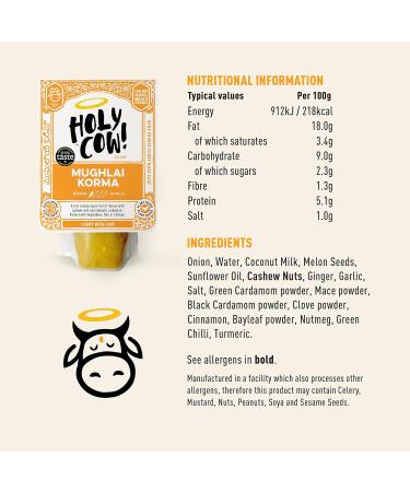 Holy Cow! Indian Curry Sauces : Mughlai Korma Sauce Curry Kit (6 x 250g) Gluten Free Vegan Curry Recipe Indian Takeaway Meal Kit Curry Cooking Sauce Made with Authentic Korma Paste. Curry Gift Set - Buy Online on GoSupps.com