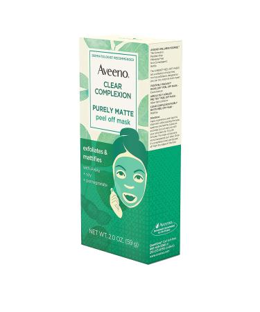 Aveeno Clear Complexion Pure Matte Peel Off Face Mask - 2.0 oz | Alpha Hydroxy Acids, Soy & Pomegranate for Clearer Skin | Non-Comedogenic, Paraben & Phthalate-Free - Buy Online on GoSupps.com