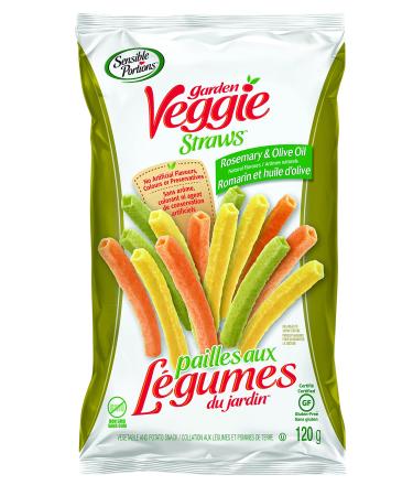 Sensible Portions Garden Veggie Straws Rosemary & Olive Oil 120g 12 Count