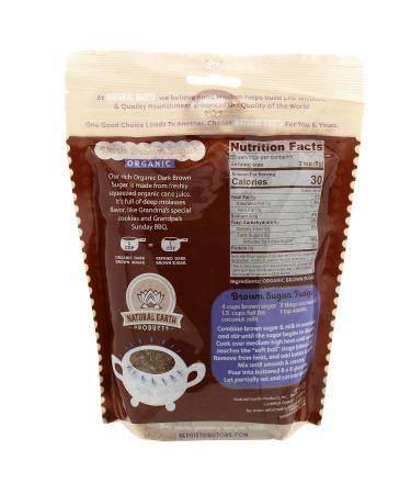 Organic Dark Brown Sugar - Vegan, Gluten-Free, Nut-Free, Fat-Free, Kosher - 1.5LB - Buy Online on GoSupps.com