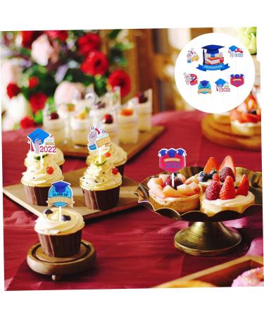 CHILDWEET 7pcs Graduation Season Card Paper Cups Decor Congrats Food Toothpick 2022 Dessert Picks Graduation Cupcake Topper Party Supplies Cake Picks Cake Insert Topper Acrylic Cake Supplies - Buy Online on GoSupps.com