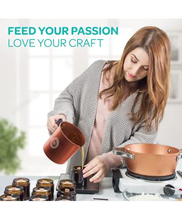Hearts & Crafts 32oz Aluminum Pouring Pot for 2lb Wax - Copper Color | Perfect for Candle Making, Arts & Crafts - Buy Online on GoSupps.com