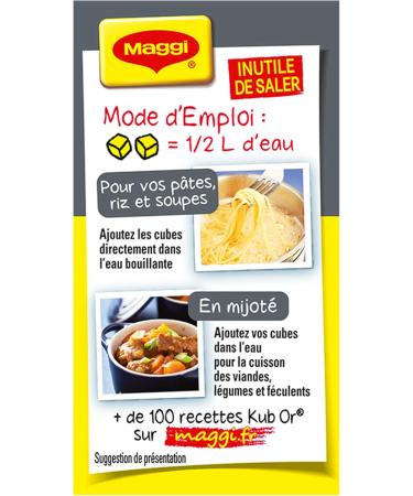 Maggi KUB OR Bouillon 25% de sel 32 cubes 121 6 g - Buy Online on GoSupps.com