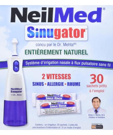 NeilMed Sinugator - Dual Speed Cordless Pulsating Nasal Wash 1 count - Buy Online on GoSupps.com