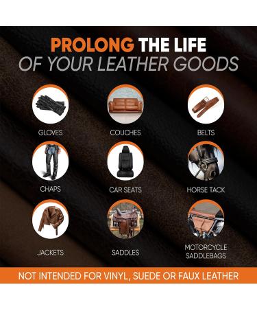 Heritage Products Leather Conditioner - All Natural Cleaner & Softener for Furniture Car Seats Boots & Jackets - Vitamin E Enriched 8 oz - Buy Online on GoSupps.com