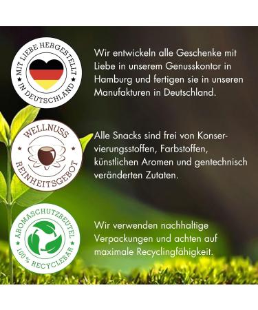 Wellnut Vegan Men's Evening Gift Set | 4 Premium Snacks in Birch Wood Box | Perfect Gift for Dad Brother Friend & Grandpa - Buy Online on GoSupps.com