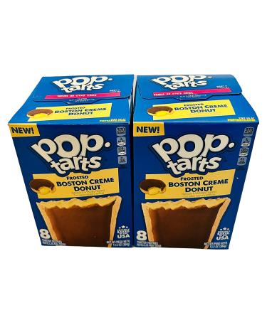 Boston Creme Donut Frosted Pop Tarts - 16 Toaster Pastries, 13.5oz Boxes (Pack of 2) - Buy Online on GoSupps.com