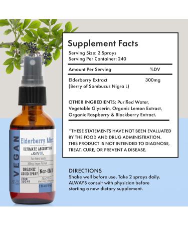 GIVOL Organic Elderberry Mist-Sambucus Nigra (Extra Strength) and Vitamin C Extra Strength Spray Mist: Daily Absorption Liquid Extract - Non-GMO - Immune Boost Optimizes Wellness Benefits - Buy Online on GoSupps.com