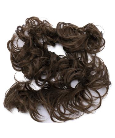 CAISHA XXL Hairpiece Scrunchy Updo Bridal Hairstyle Voluminous Curly Messy Bun Medium Brown HW16 medium brown #12 HW16