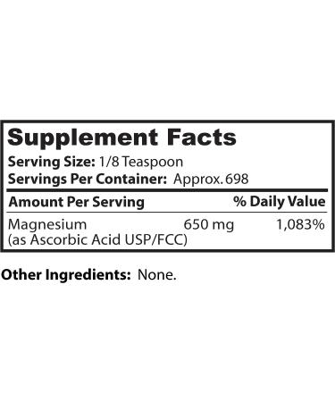 Dr. Clark Vitamin C Powder | 454gm | 16oz - Ascorbic Acid Immune Support Supplement | Gluten Free | Antioxidant for Brain Function & Tissue Repair - Buy Online on GoSupps.com