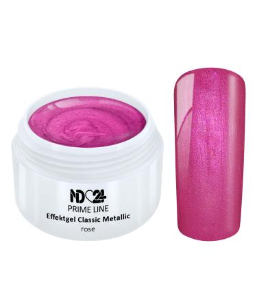 Prime Line - Uv Led Gel Metallic Effect Rose Pink - Made in Germany - 5ml