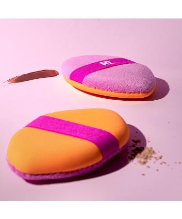 Real Techniques 4 Pack Miracle 2-In-1 Powder Puffs Dual-Sided Makeup Blending Puff Reversible Elastic Band Precision Makeup Sponge and Powder Puff For Liquid Cream and Powder Products 4/Miracle 2-In-1 Powder Puff - Buy Online on GoSupps.com