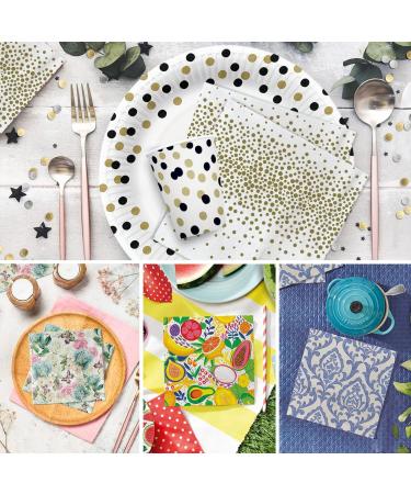 PAW 3-Layer Napkins (33x33 cm) - 20 Colorful Decorative Paper Napkins for Weddings Communions & Celebrations | Luxury Green Dream Collection - Buy Online on GoSupps.com