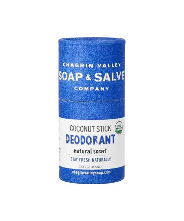 Organic Natural Deodorant Stick Natural Scent Chagrin Valley Soap & Salve