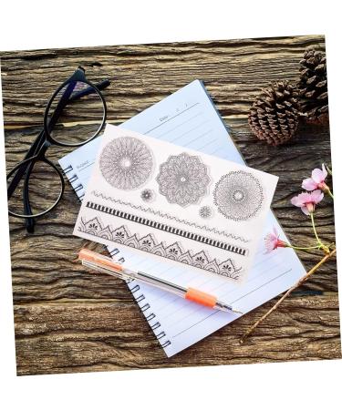 Lurrose 6 Pcs Mandala Stamp Vintage Decor Clear Stamps for DIY Flower Themed Stamps Photo Album Decorations - Buy Online on GoSupps.com