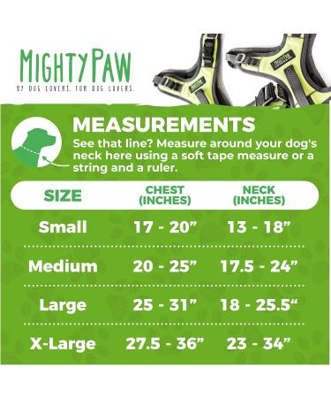 Mighty Paw Sport Harness 2.0 - Padded Adjustable Dog Harness with Reflective Seams (X-Large Green) | International Shipping Available - Buy Online on GoSupps.com