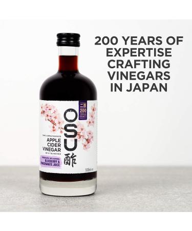 Osu Apple Cider Vinegar with Blueberry Pomegranate 500ml - Vegan & Gluten-Free - Buy Online on GoSupps.com