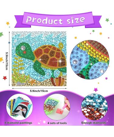 Kids Animal Diamond Painting Kit - 8 Pieces | Easy DIY Crystal Art for Home Decor (Classic Style) - Buy Online on GoSupps.com